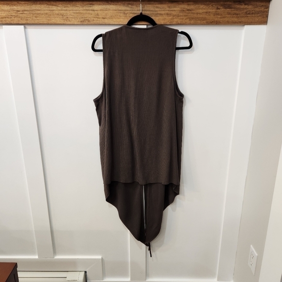 Vintage 80s Marsha and Julio Componix Shawl Vest Brown Size Large Made in USA - Picture 2 of 10